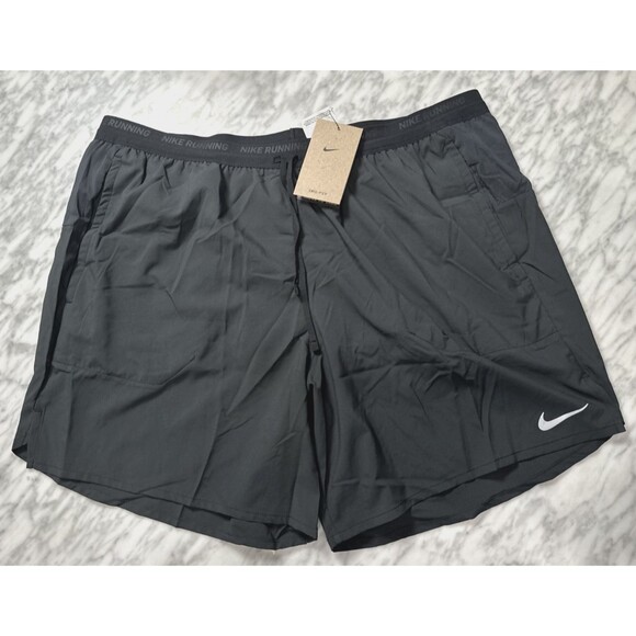 Nike Dri-Fit 7" Stride Running racing Shorts Mens XXL Black DM4761-010 NEW - Picture 1 of 8